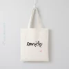 Túi vải canvas thư pháp Smile